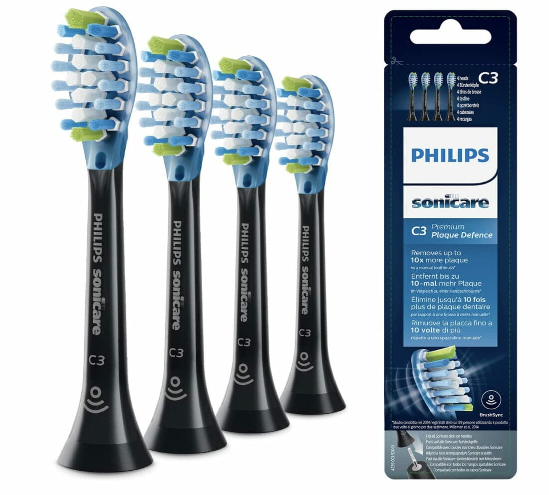 Philips Sonicare Original C3 Premium Plaque Defence Bürstenköpfe (4er-Pack) – 28% Rabatt + 10% Spar-Abo + weitere 20% Rabatt auf die erste Bestellung