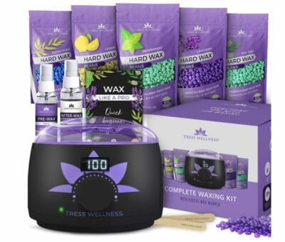 Wachswärmer Set Effizientes Waxing Kit für zu Hause: Wachswärmer, Entfernung Perlen, Heißwachsgerät.