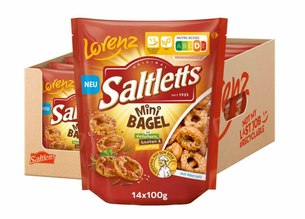 Lorenz Snack World Saltletts Mini Bagel im 14er Pack (14 x 100g) – 25% Rabatt + 10% Spar-Abo