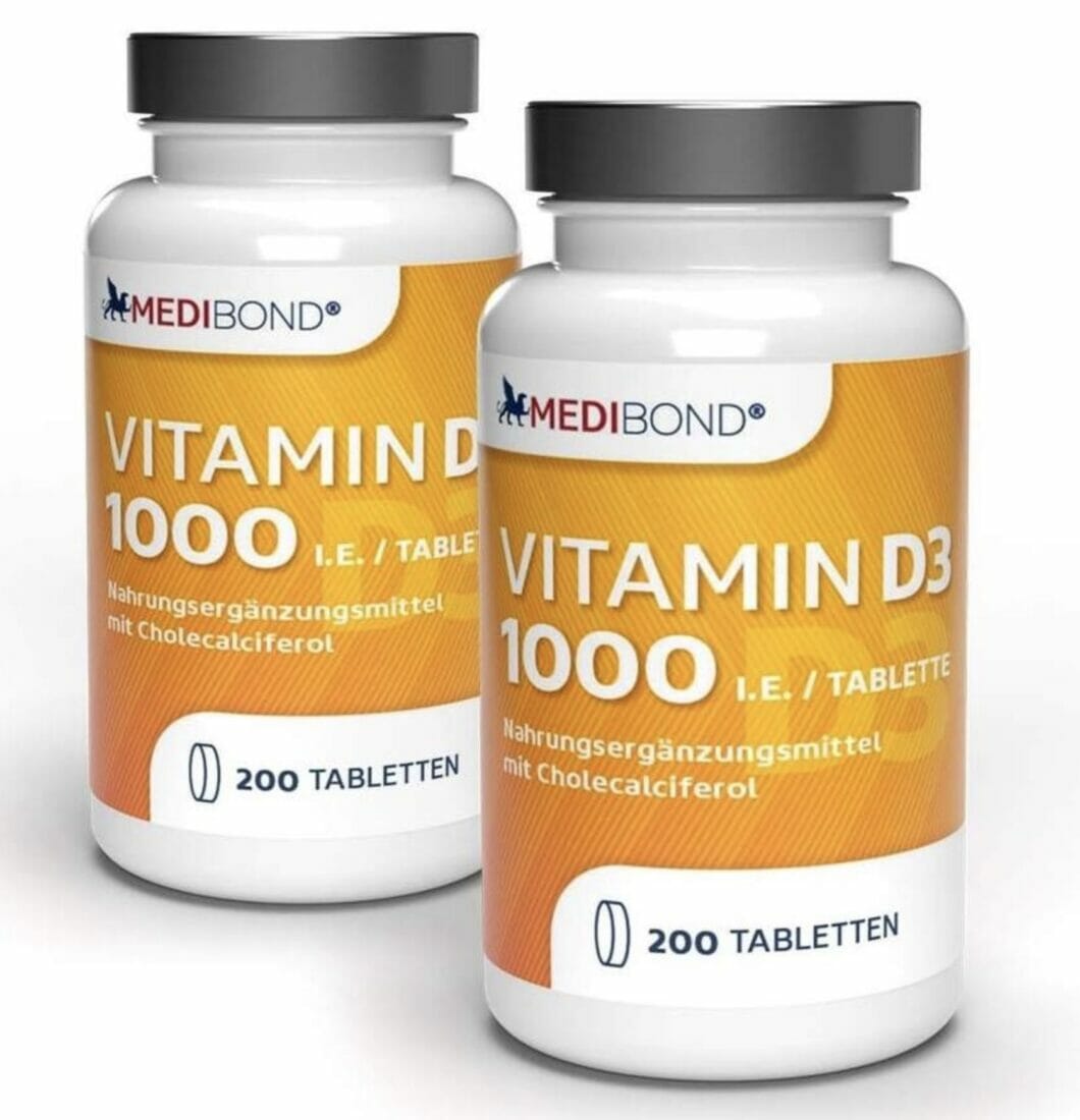 Vitamin D3 1000 IE Medibond 2 x 200 Tabletten – 50% Rabatt