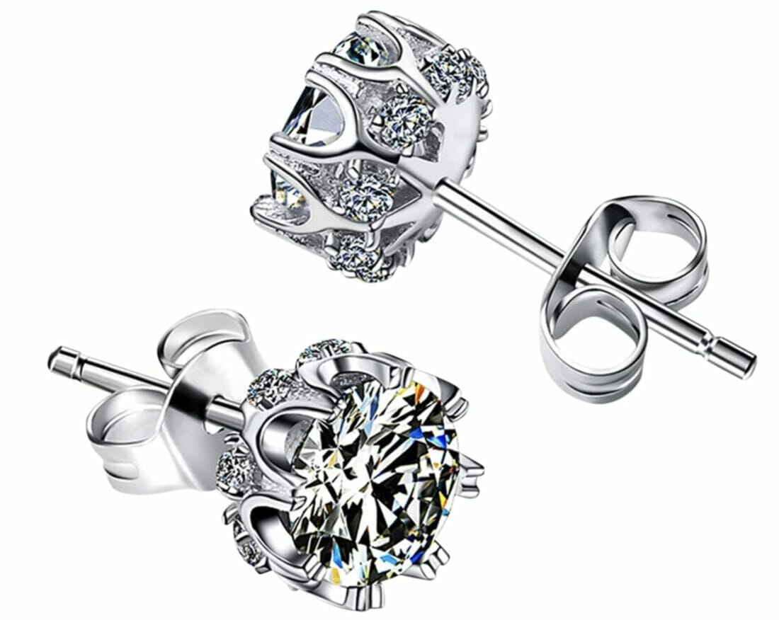 Allegorly Ohrstecker mit funkelnden Zirkonia Kristallen – 80% Rabatt