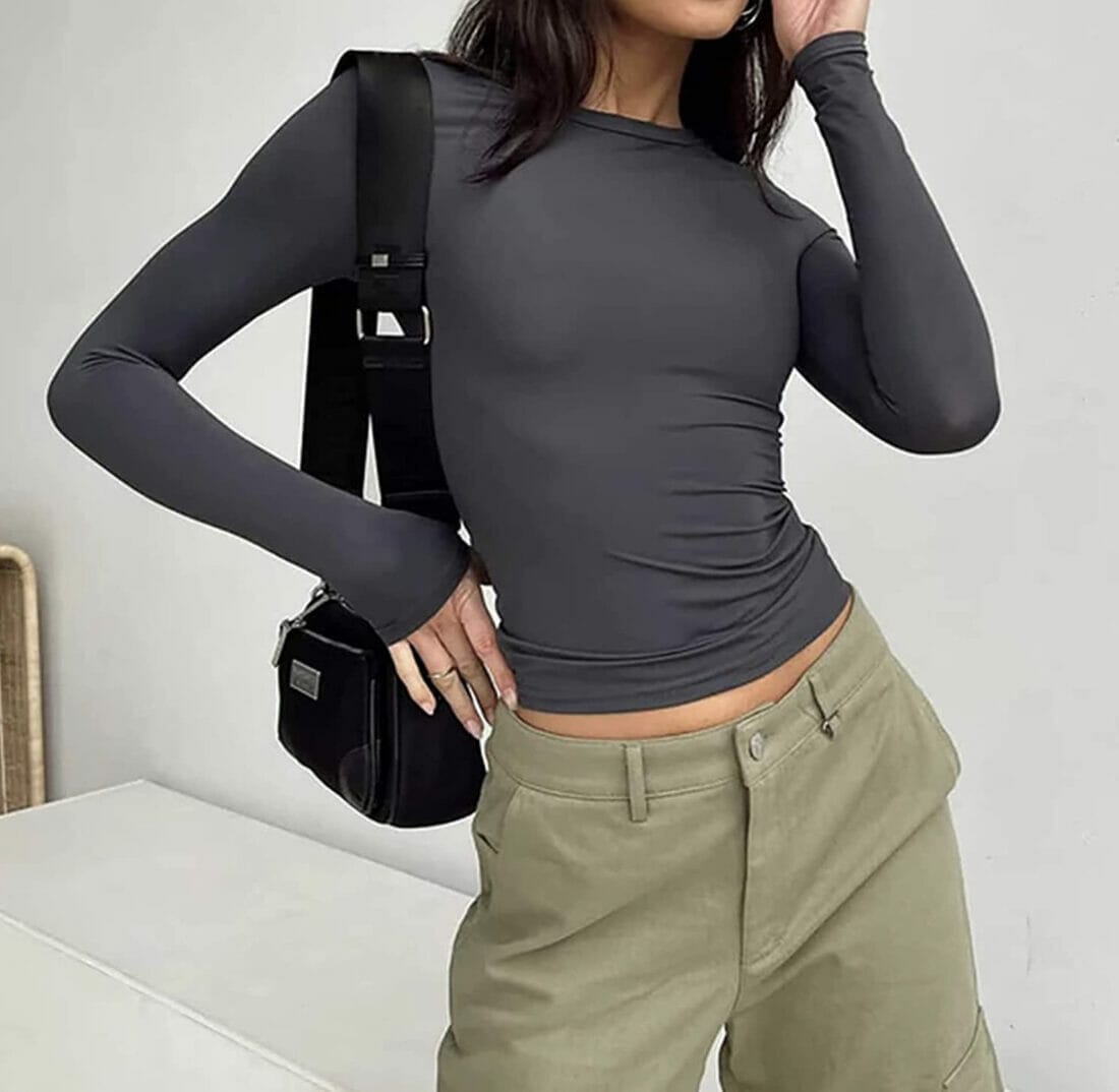 POIUIYQA Damen T-Shirt Y2K in verschiedenen Farben – 50% Rabatt