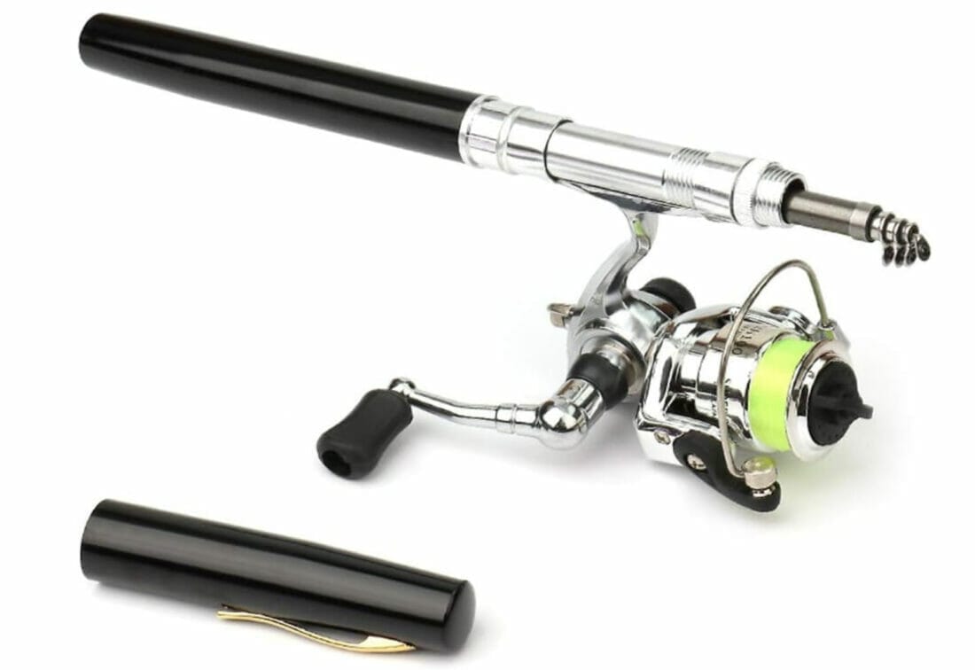 Doorslay Taschen-Angelrute Combo - Faltbare Mini Angelrute Mit Spinnrolle 20,5cm