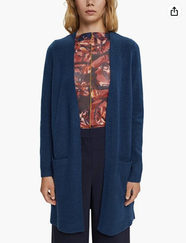 ESPRIT mit Wolle Cardigan in Petrol Blue – 71% Rabatt