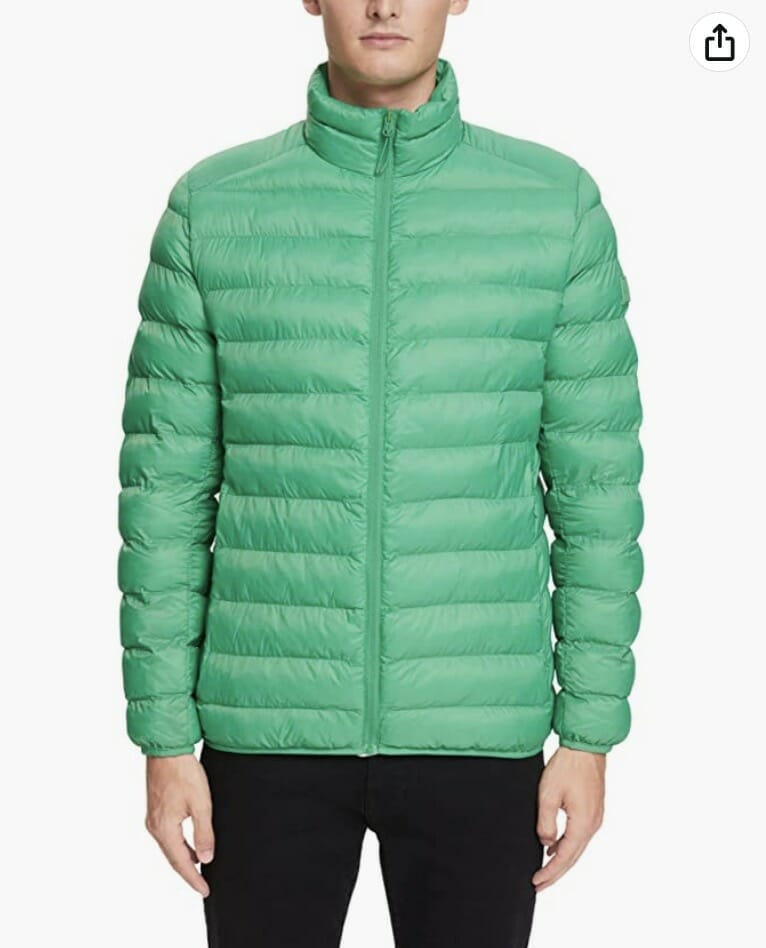 ESPRIT Steppjacke mit hohem Kragen in Grün – 81% Rabatt