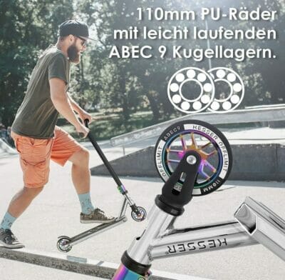 KESSER® Stunt Scooter X Limit Pro 360° Lenkung Funscooter1