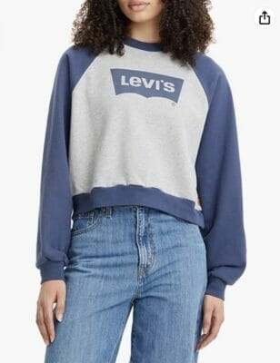 Levis Damen Gr Vintage Raglan Crew Greys