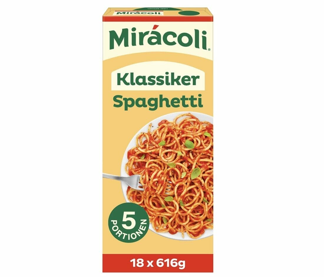MIRÁCOLI Fertiggerichte Klassiker Spaghetti 18er Pack – 32% Rabatt + 5% Spar-Abo + 5% Coupon