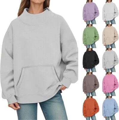 Sweatshirt mit Stehkragen farben