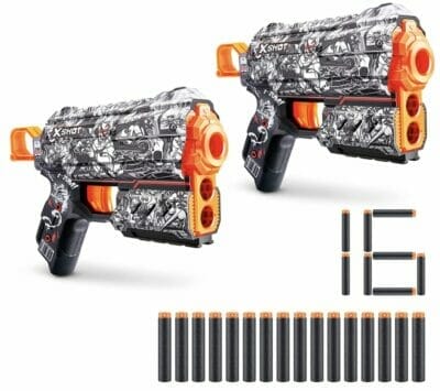 X Shot Skins Flux Illustrate Schaumstoffdart Blaster 2er Pack 16 Darts