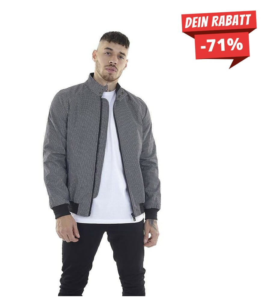 BRAVE SOUL Ellis Herren Oxford Harrington Jacke – 71% Rabatt