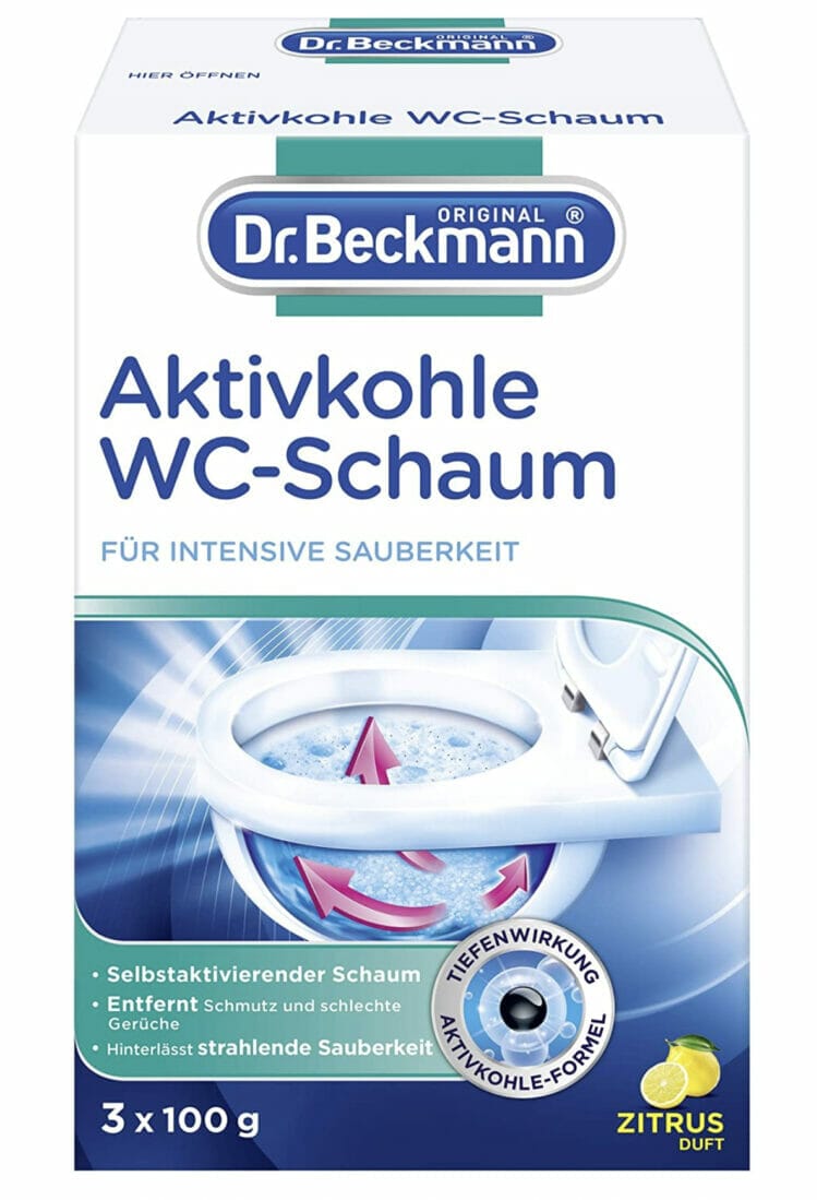 Dr. Beckmann Aktivkohle WC-Schaum 3 x 100 g – 14% Rabatt + 10% Spar-Abo