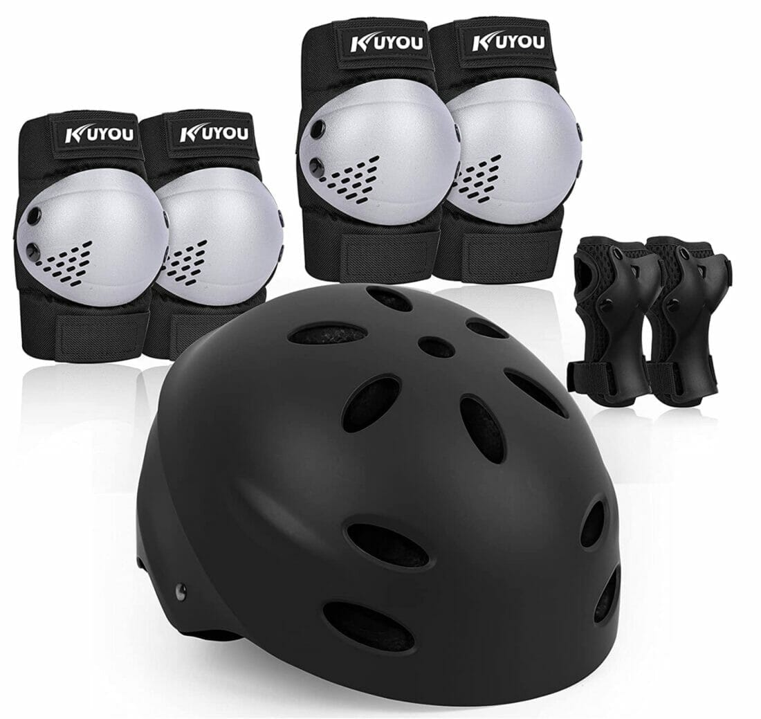 Kinder Skaterhelm 7 in 1 Schoner Set von KUYOU – 50% Rabatt