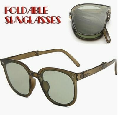 BKGDo Sonnenbrille Herren DamenKlassisch Retro Runde SonnenbrilleFaltbare Leichtes TR90 Polarisiert Sonnenbrille UV 400Augenschutz1