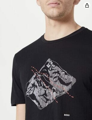 BOSS Herren Teetuned 2 Regular Fit T Shirt aus Baumwoll Jersey mit Print Artwork1