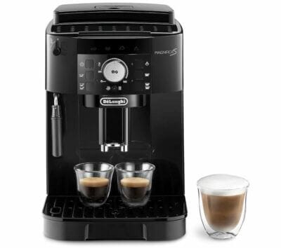 De'Longhi Magnifica S ECAM Perfetto Kaffeevollautomat - 30% Rabatt 3 DeLonghi Magnifica S ECAM11.112.B Kaffeevollautomat mit Milchaufschaeumduese fuer Cappuccino mit Espresso Direktwahltasten und Drehregler 2 Tassen Funktion Schwarz
