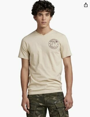 G Star Herren Merman Back Gr Slim V T T Shirt