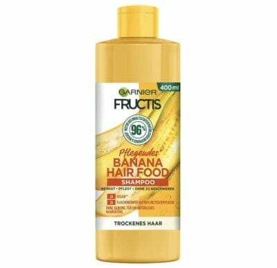 Garnier Shampoo Pflegende Banana vegane Formel fuer trockenes Haar Hair Food Fructis 400 ml