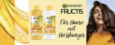 Garnier Shampoo Pflegende Banana vegane Formel fuer trockenes Haar Hair Food Fructis 400 ml1