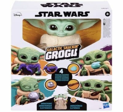 Hasbro F2849 Star Wars Galactic Snackin’ Grogu Figur - 36% Rabatt 4 Hasbro F2849 Star Wars Galactic SnackinaE™ Grogu 235 cm groAYe elektronische Figur mit ueber 40 Sound und Bewegungskombinationen interaktive Accessoires1