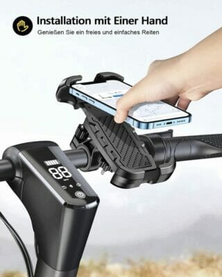 Sichere Handyhalterung für Fahrrad: Stabil, vibrationsfrei, 360° drehbar. Dein Smartphone immer im Blick!