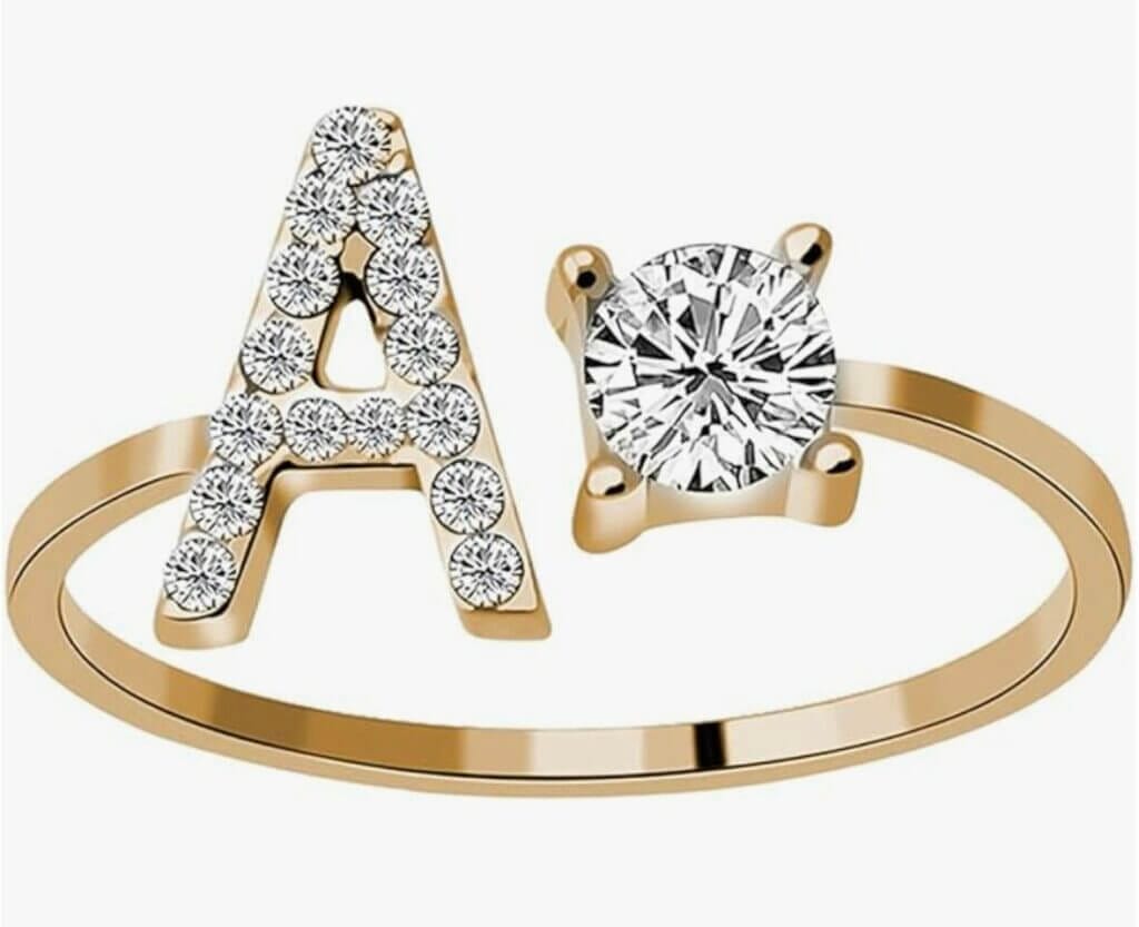 Snakell Damen Ring mit Buchstaben – 70% Rabatt