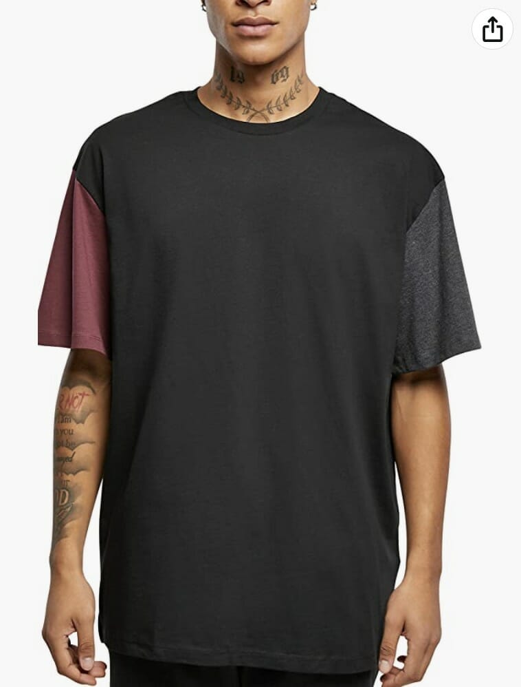 Urban Classics Herren Organic Oversized Colorblock Tee T-Shirt – 47% Rabatt