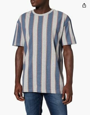 Urban Classics Herren Printed Oversized Bold Stripe Tee T Shirt