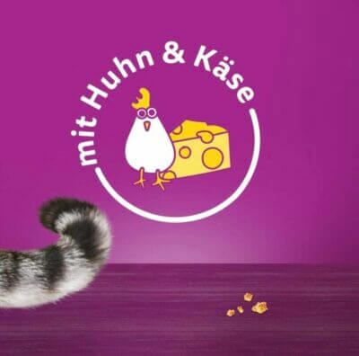 Whiskas Knuspertaschen Katzensnacks mit Huhn & Käse