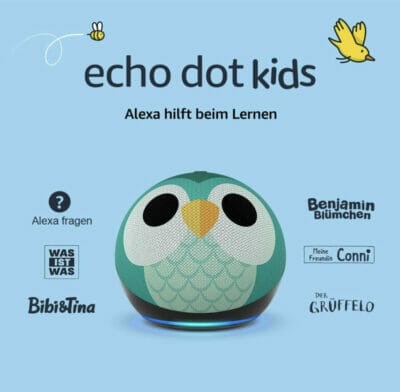 Echo dot Kids in der 5. Generation im Eulen Design