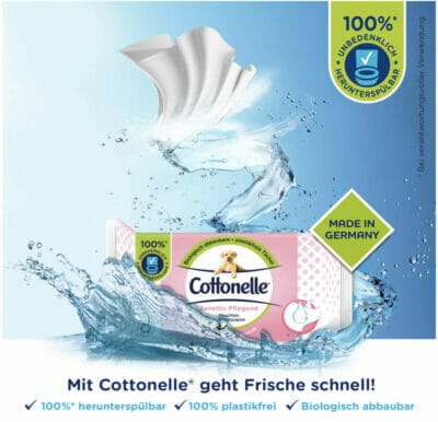 Cottonelle Feuchtes Toilettenpapier 12 x 42 Tücher - 25% Rabatt 4 feuchttuecher