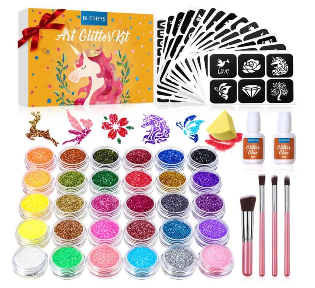Glitzer Tattoo Set für Kinder – 50% Rabatt