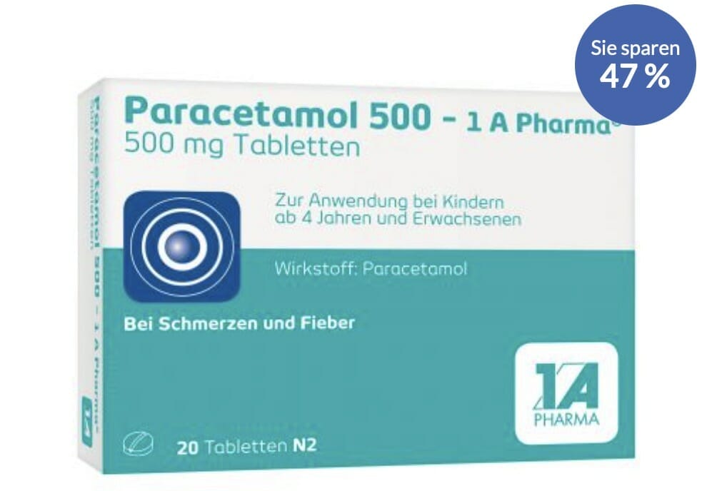 PARACETAMOL 500-1A Pharma Tabletten 10 Stück – 47% Rabatt