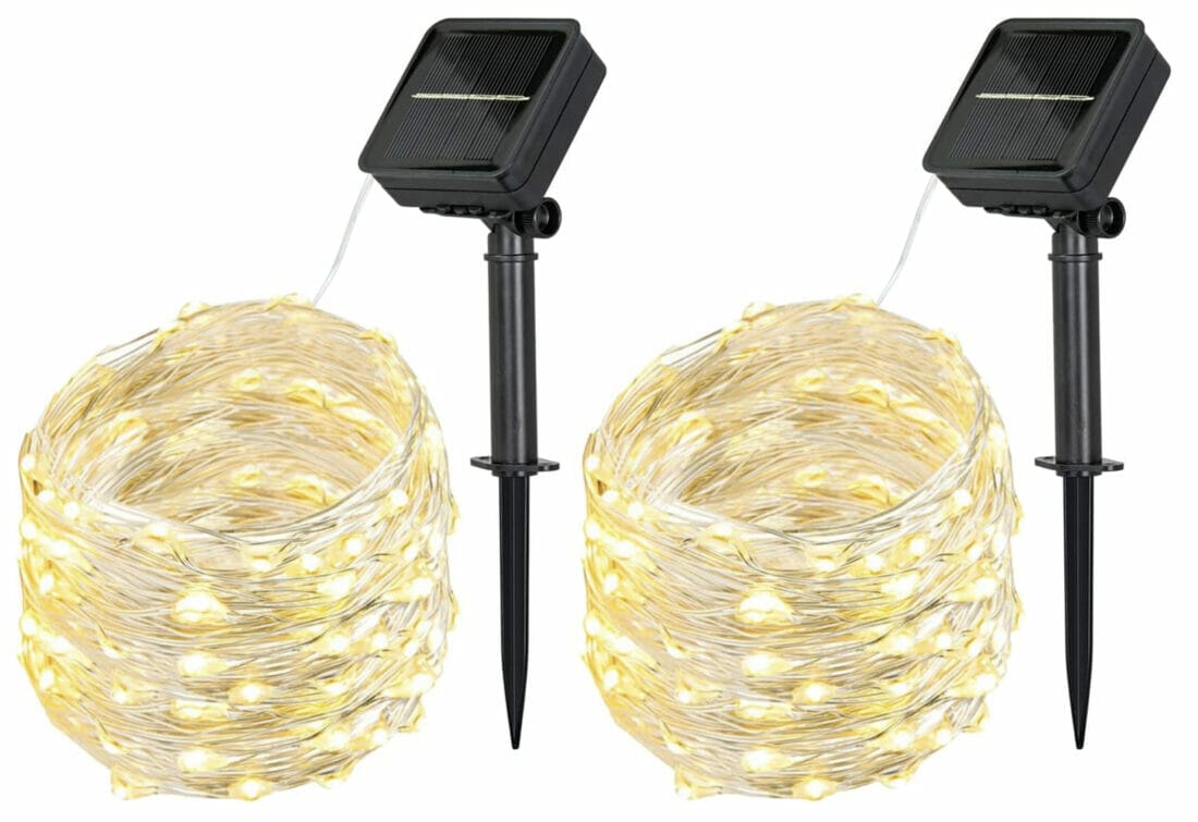 BXROIU Solar Lichterkette im 2er-Pack – 56% Rabatt