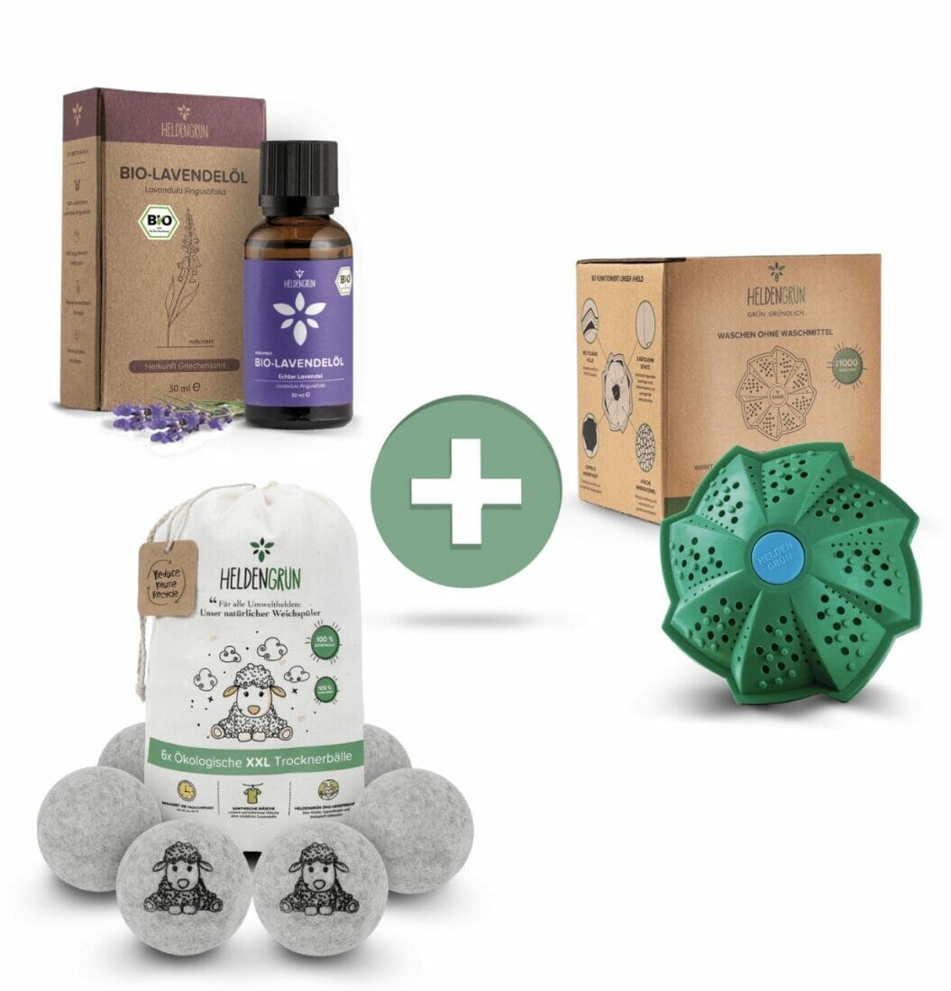 Heldengrün© Starter-Set „Wäscheduft“ – 15% Rabatt + GRATIS Lavendelöl