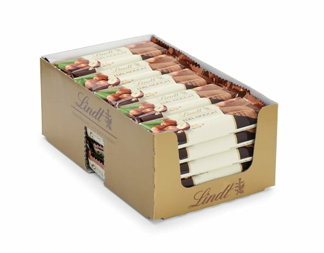 25 Stück Lindt Nougat Riegel – 33% Rabatt