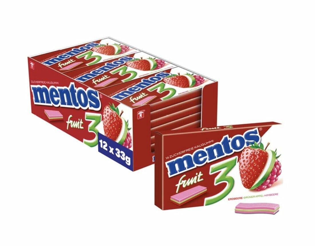 Mentos Kaugummi Fruity Fresh 12er Pack – 32% Rabatt