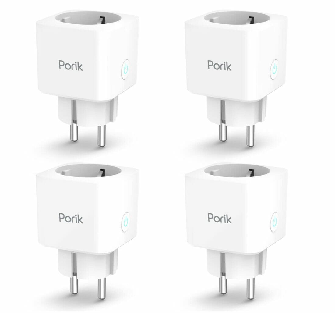 Porik Smart WLAN Steckdose (4er-Pack) – 50% Rabatt