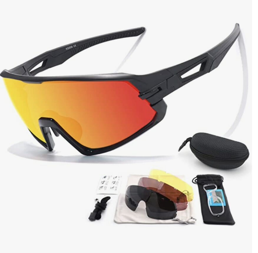 CalmGeek Polarisierte Sonnenbrille mit Wechselgläser in verschiedenen Farbvariationen – 50% Rabatt