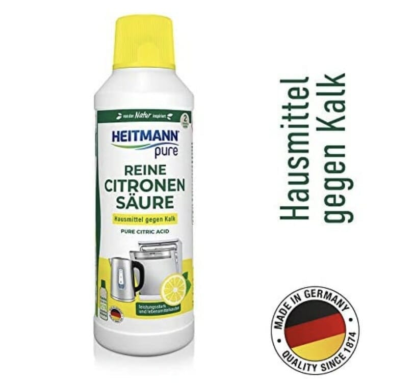 Doppelpack HEITMANN pure Reine Citronensäure: Ökologischer Bio Entkalker, flüssig, 1x 500 ml – 20% Rabatt