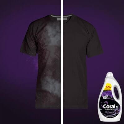 Coral Farbschutz Schwarz Waschmittel
