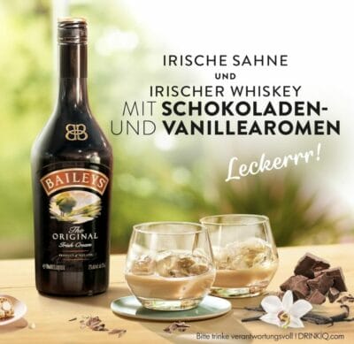 Irische Sahne und irischer Whiskey