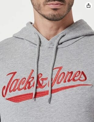 JACK JONES Herren Jjstructure Embroidery Hood Hooded Sweatshirt1
