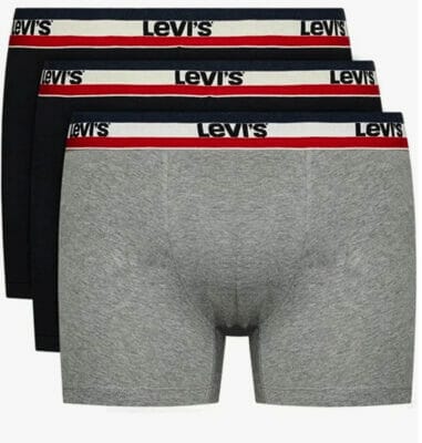 Levis Herren Mens Sportswear Logo Briefs 3 Pack Boxer Shorts