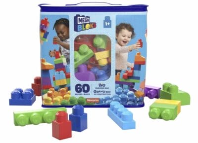 Mega Bloks Bausteine Set für Kinder ab 1 Jahr: 60 Bausteine, fördert Kreativität, mit Aufbewahrungsbeutel.