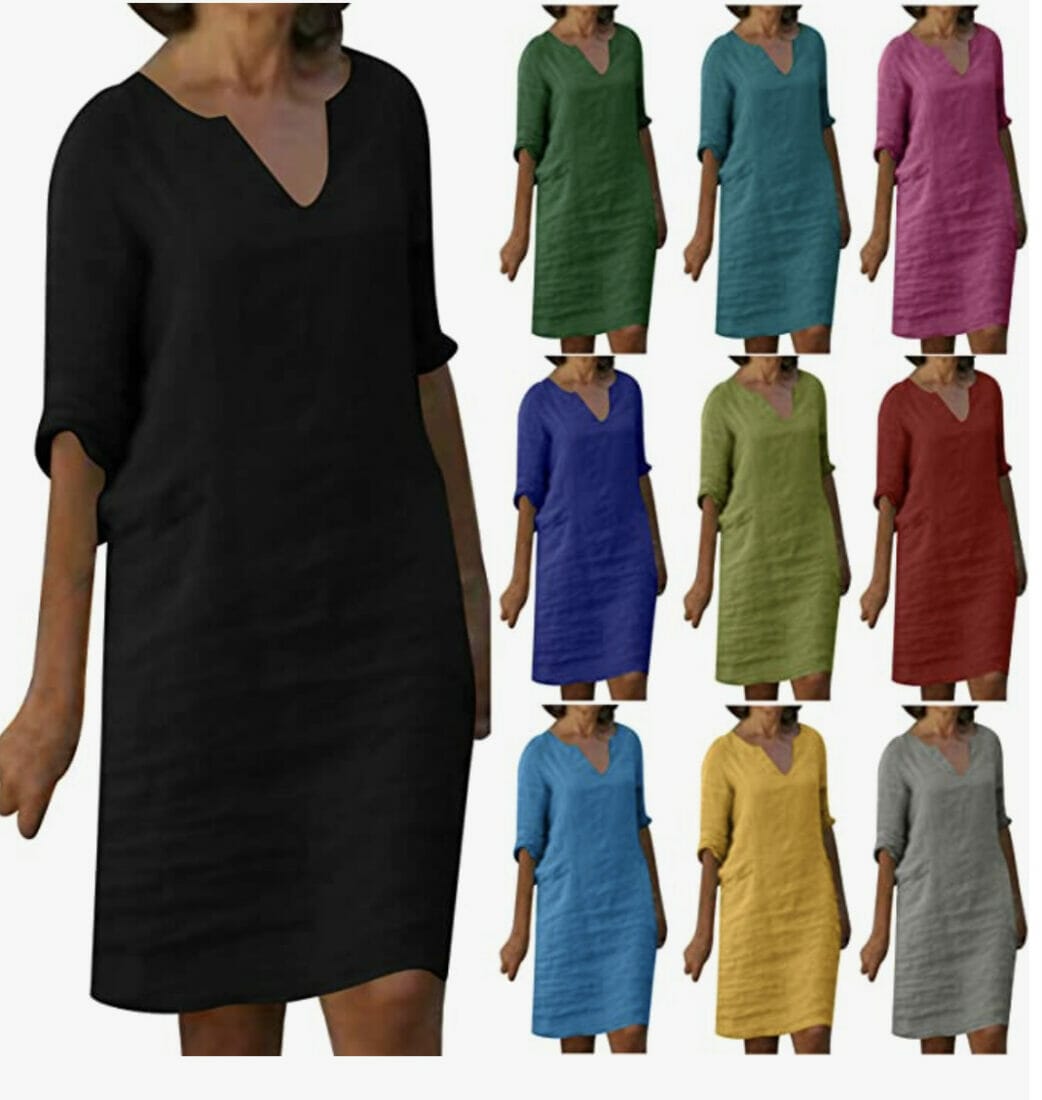 Kleid für Damen in Midi-Länge – 50% Rabatt