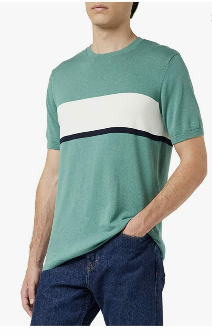 TOM TAILOR Herren Strickshirt mit Streifen – 75% Rabatt