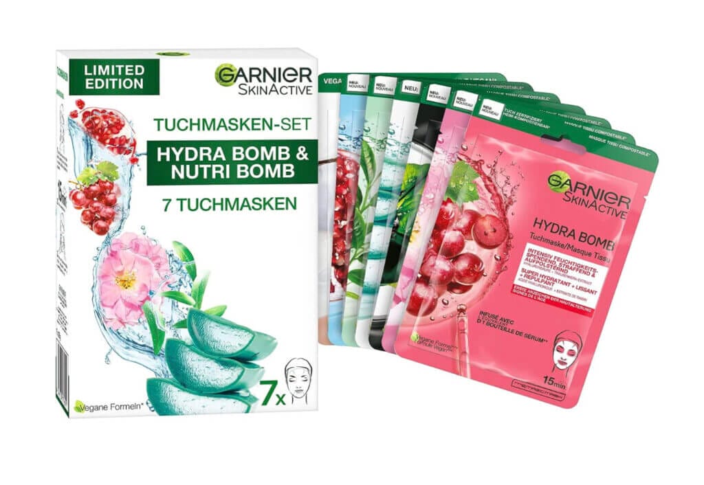 Garnier Tuchmasken Set (7 Stück) – 34% Rabatt