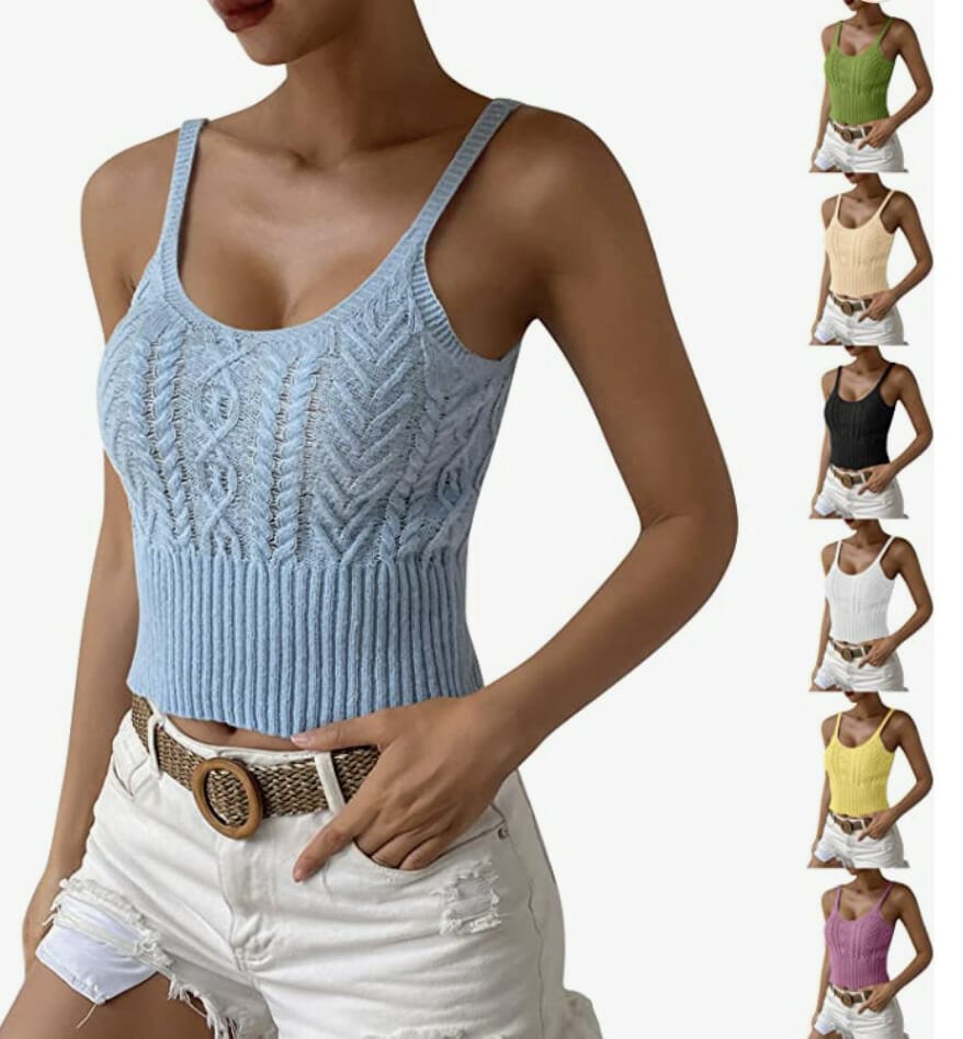Strick Tank Top für Damen – 50% Rabatt
