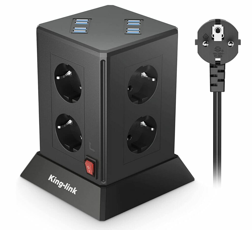 8-Fach Steckdosenleiste mit 8 USB-Anschlüssen – 58% Rabatt